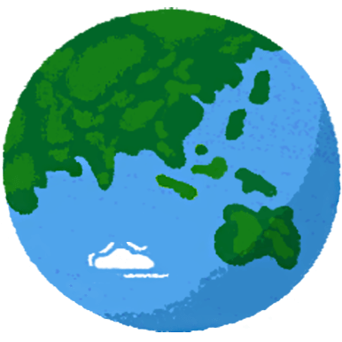 Spot illustration of the Earth